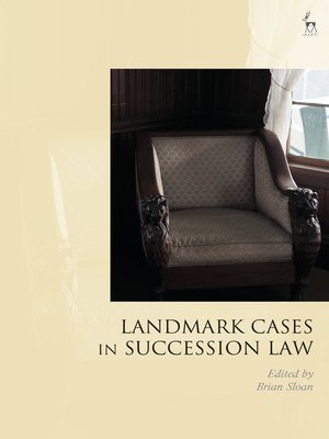 cover image of Landmark Cases in Succession Law